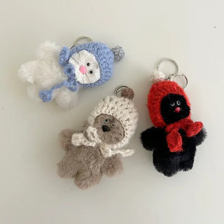 Merry Shop Keyholder Earflap Hat Doll Bag Keyring Bag Charm