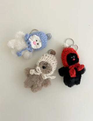 Merry Shop Keyholder Earflap Hat Doll Bag Keyring Bag Charm