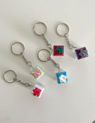 Keycap Keyring LED Heart Ribbon Flower Keyboard Keyholder