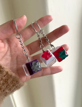 Keycap Keyring LED Heart Ribbon Flower Keyboard Keyholder