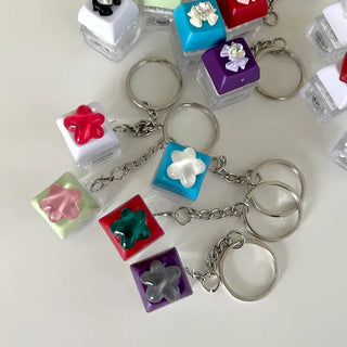 Keycap Keyring LED Heart Ribbon Flower Keyboard Keyholder