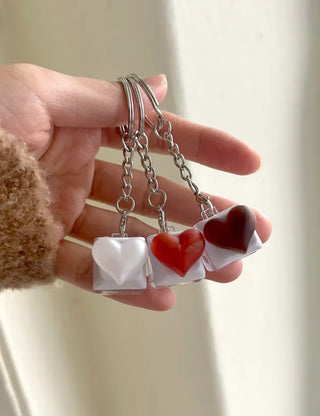 Keycap Keyring LED Heart Ribbon Flower Keyboard Keyholder