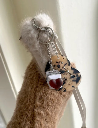Keycap Keyring LED Heart Ribbon Flower Keyboard Keyholder