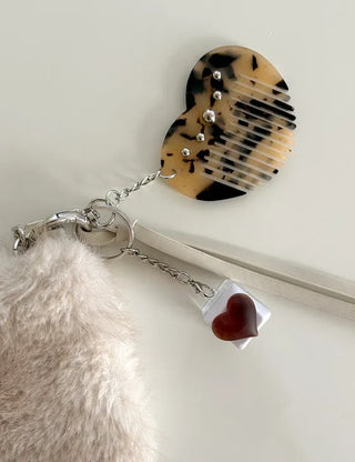 Keycap Keyring LED Heart Ribbon Flower Keyboard Keyholder