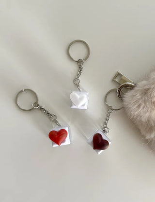 Keycap Keyring LED Heart Ribbon Flower Keyboard Keyholder