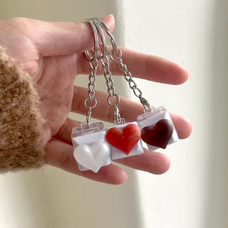 Keycap Keyring LED Heart Ribbon Flower Keyboard Keyholder