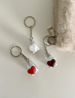 Keycap Keyring LED Heart Ribbon Flower Keyboard Keyholder