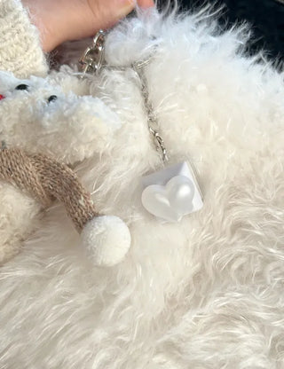 Keycap Keyring LED Heart Ribbon Flower Keyboard Keyholder