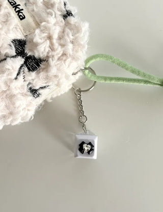 Keycap Keyring LED Heart Ribbon Flower Keyboard Keyholder