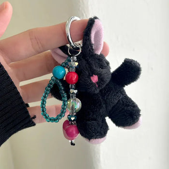 Beaded Strap Set Rabbit Doll Bag Keyring Bag Charm