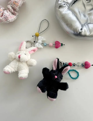 Beaded Strap Set Rabbit Doll Bag Keyring Bag Charm