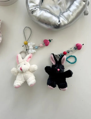 Beaded Strap Set Rabbit Doll Bag Keyring Bag Charm