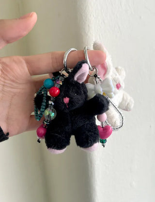 Beaded Strap Set Rabbit Doll Bag Keyring Bag Charm