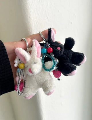 Beaded Strap Set Rabbit Doll Bag Keyring Bag Charm