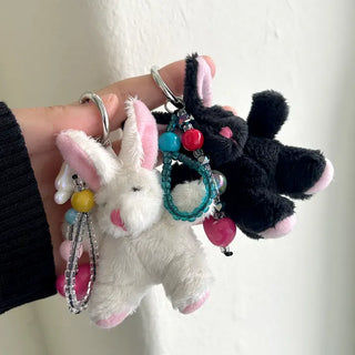 Beaded Strap Set Rabbit Doll Bag Keyring Bag Charm