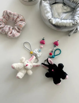 Beaded Strap Set Rabbit Doll Bag Keyring Bag Charm