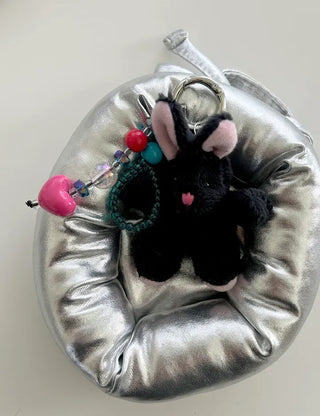 Beaded Strap Set Rabbit Doll Bag Keyring Bag Charm