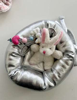 Beaded Strap Set Rabbit Doll Bag Keyring Bag Charm