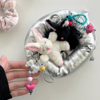 Beaded Strap Set Rabbit Doll Bag Keyring Bag Charm