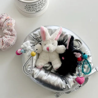 Beaded Strap Set Rabbit Doll Bag Keyring Bag Charm
