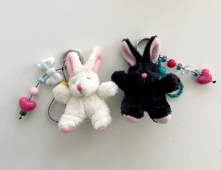 Beaded Strap Set Rabbit Doll Bag Keyring Bag Charm