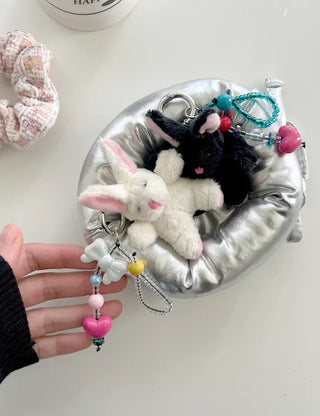 Beaded Strap Set Rabbit Doll Bag Keyring Bag Charm