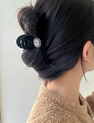 5 Types of Jewel Claw Clips Large Velvet Updo Hairpin