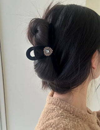 5 Types of Jewel Claw Clips Large Velvet Updo Hairpin