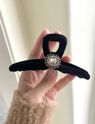 5 Types of Jewel Claw Clips Large Velvet Updo Hairpin