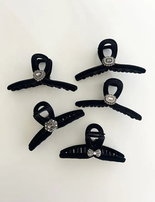 5 Types of Jewel Claw Clips Large Velvet Updo Hairpin