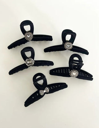 5 Types of Jewel Claw Clips Large Velvet Updo Hairpin