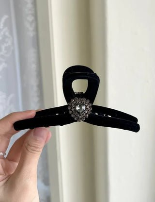 5 Types of Jewel Claw Clips Large Velvet Updo Hairpin