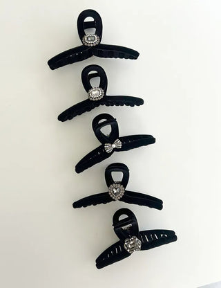 5 Types of Jewel Claw Clips Large Velvet Updo Hairpin