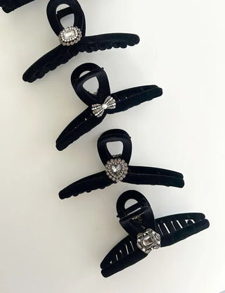 5 Types of Jewel Claw Clips Large Velvet Updo Hairpin