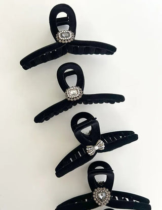5 Types of Jewel Claw Clips Large Velvet Updo Hairpin
