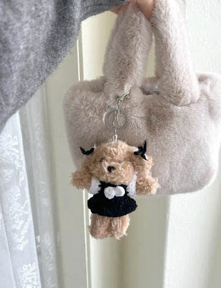 Date look puppy doll bag keyring key holder bag charm