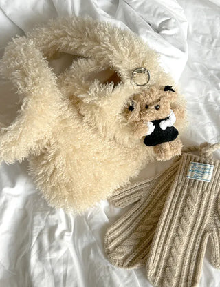 Date look puppy doll bag keyring key holder bag charm