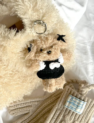 Date look puppy doll bag keyring key holder bag charm