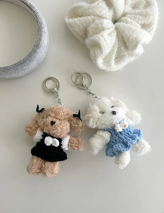 Date look puppy doll bag keyring key holder bag charm