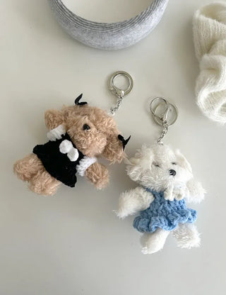 Date look puppy doll bag keyring key holder bag charm