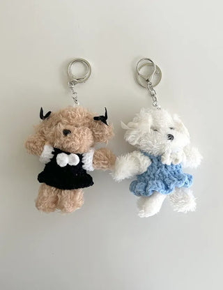 Date look puppy doll bag keyring key holder bag charm