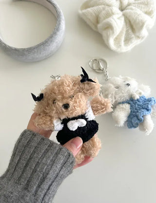 Date look puppy doll bag keyring key holder bag charm