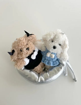 Date look puppy doll bag keyring key holder bag charm