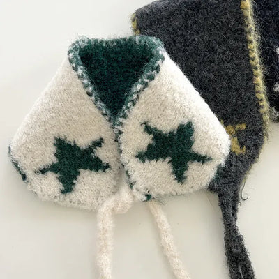 Star Knit Earmuffs Warm Unisex
