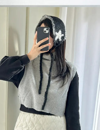 Star Knit Earmuffs Warm Unisex