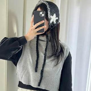 Star Knit Earmuffs Warm Unisex