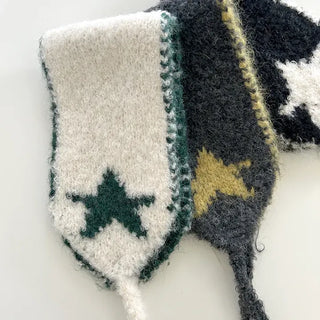Star Knit Earmuffs Warm Unisex