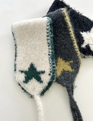 Star Knit Earmuffs Warm Unisex