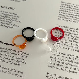 Cute heart-point Formica acrylic ring