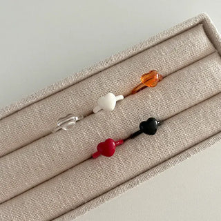 Cute heart-point Formica acrylic ring